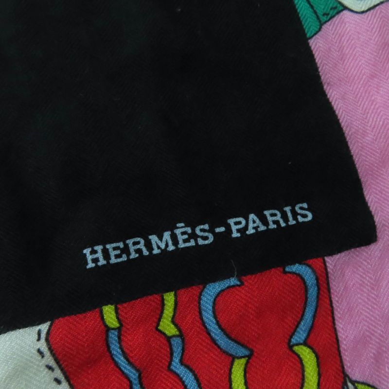 Hermes Carre Geant Amazon Celebration Of Cashmere Silk With Logo Allover