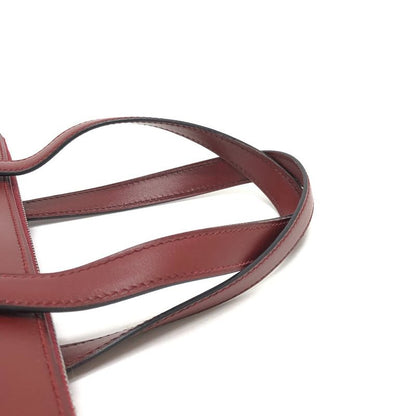 Hermes Tote Bag Escapada Box Calf Bordeaux Burgundy