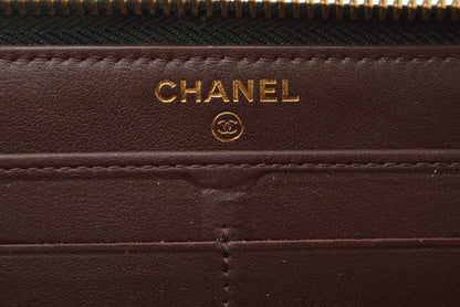 Chanel Wallet Chanel Long Wallet Matelasse Caviar Skin A50097 Black Gold