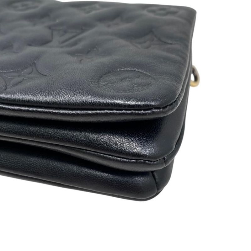 Louis Vuitton Pochette Couss in M82116 Monogram Pattern Lamb Leather Noir Black