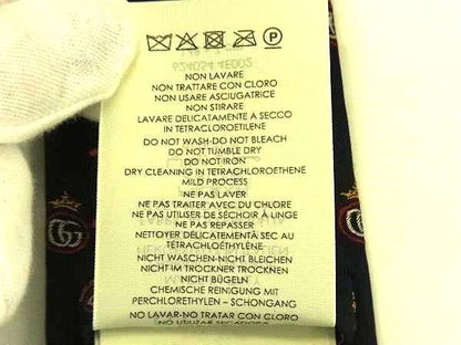 Gucci 100% Silk Necktie Gentlemen Business Men's Navy Az4169