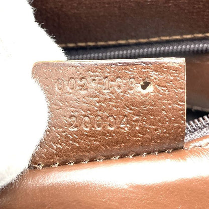 Gucci 002103 Handbag Shoulder Bag Business Bag Leather Brown