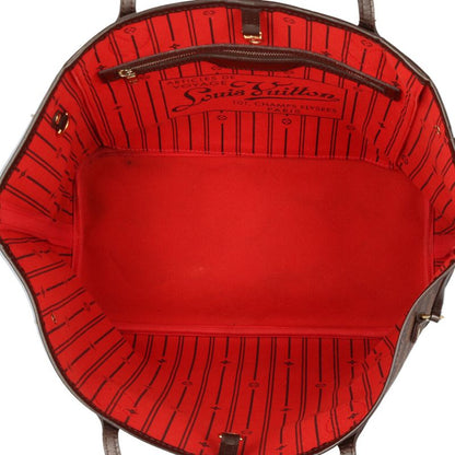 Louis Vuitton Neverfull MM Damier Tote Bag Damier Canvas N51105 Brown Women