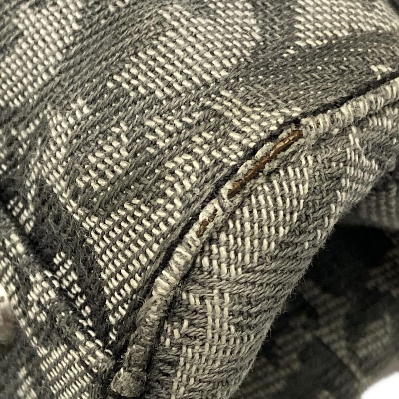 Dior/christian Dior Handbag Trotter Gray And Black Leather