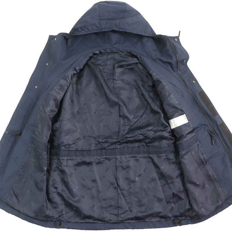 DIOR Homme DIOR Homme 933c316a4530 Cotton CD Buckle Hooded Hoodie Jacket Navy