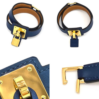 Hermes Auchelie Dubretour Leather Bracelet Double Winding T2 Approx 155cm