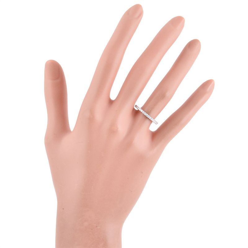 Cartier Etancel Full Eternity Ring With Diamonds #53 18K White Gold 19g