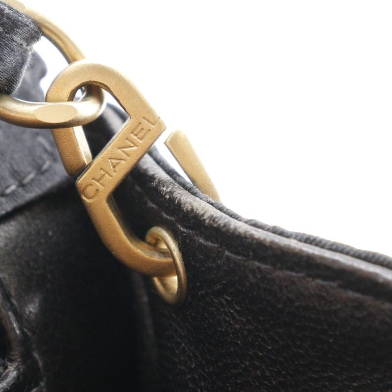 Chanel Mini Chain Shoulder Matelasse Satin Black Ladies Shoulder Bag