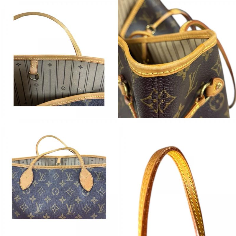 Louis Vuitton Neverfull MM Monogram Tote Bag Monogram Canvas M40156 Brown Women