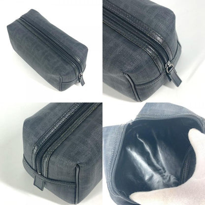 Fendi Second Bag Zucca Logo PVC Black