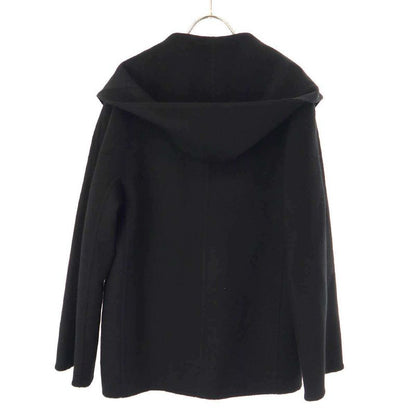 Hermes by Martin Margiela Period Double Face Cashmere Reversible Coat Black 36