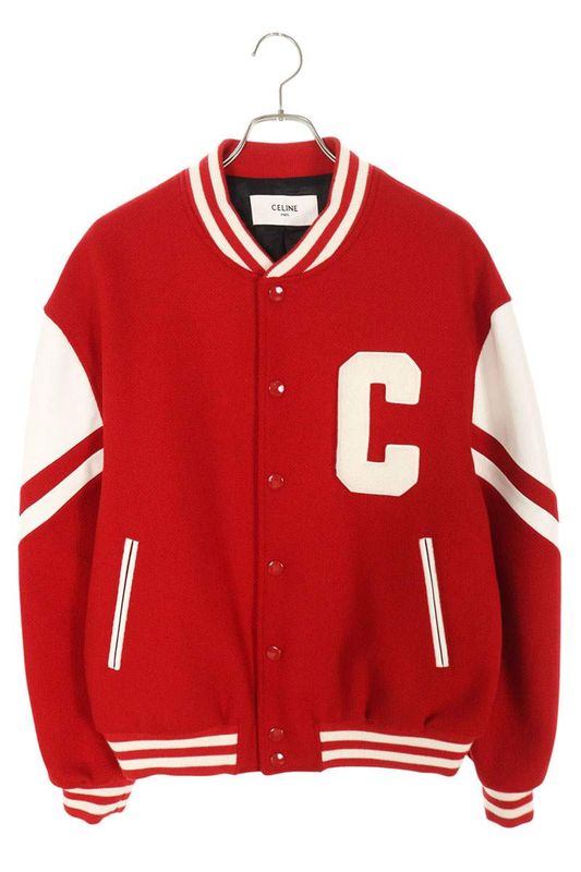 Celine 23AW 2v58n896c Initial Patch Jackson Teddy Blouson Men's 52