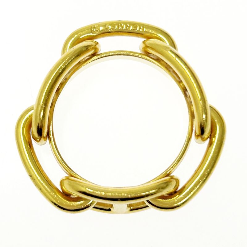 Hermes GP Chaine D'ancre Scarf Ring Ladies Gold 364059 Scarf Ring