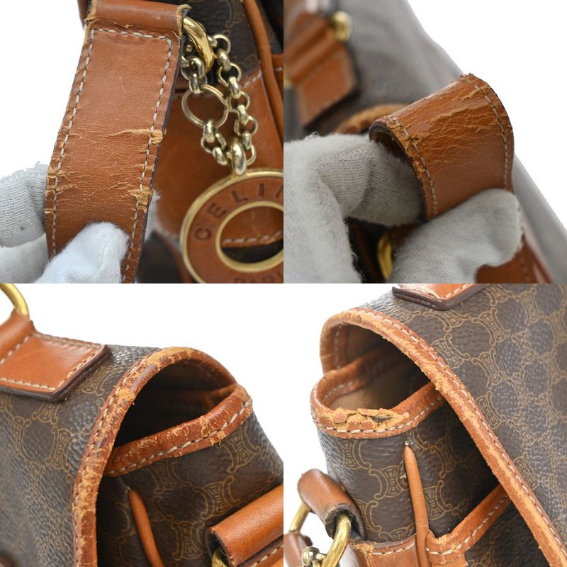 Celine Shoulder Bag Macadam Circle Charm Pvcleather 67kb003