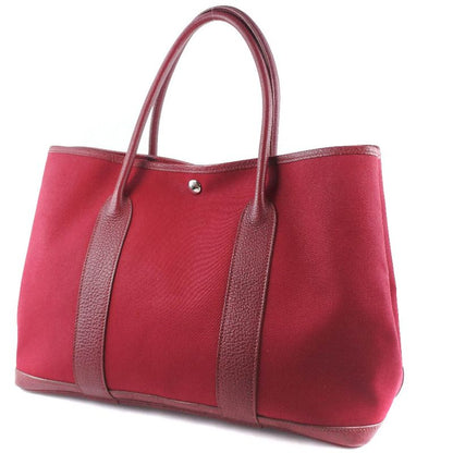 Hermes Garden Party PM Toile Officier Red □L Ladies Handbag