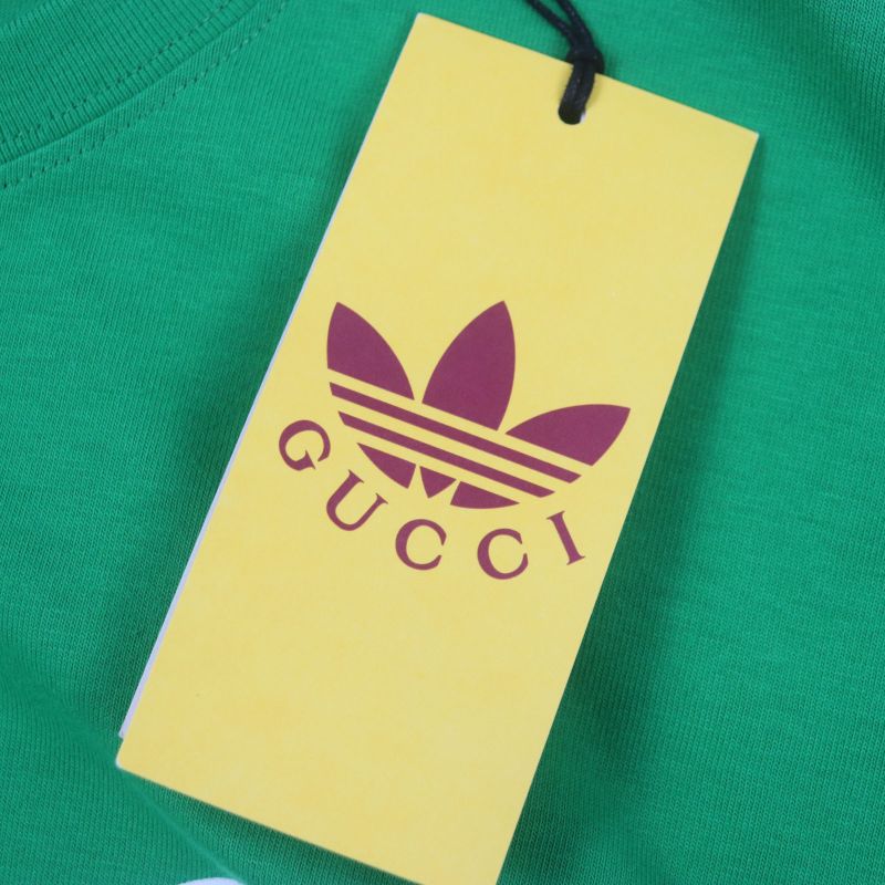 Gucci Adidas Gucci Adidas 717422 100% Cotton Printed Crew Neck Short Sleeve