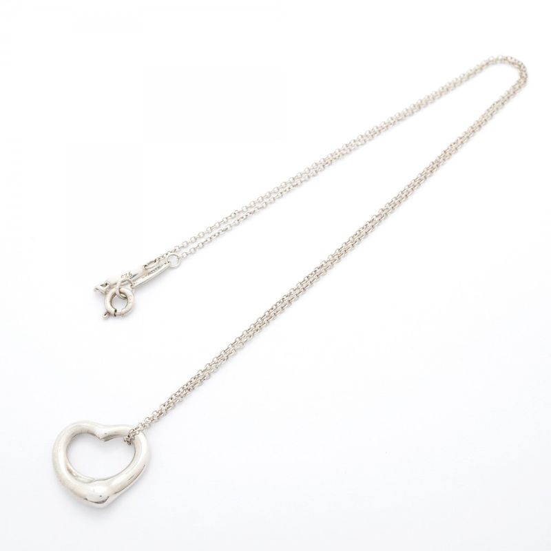 Tiffany & Co Necklace Open Heart Silver 925 Ladies