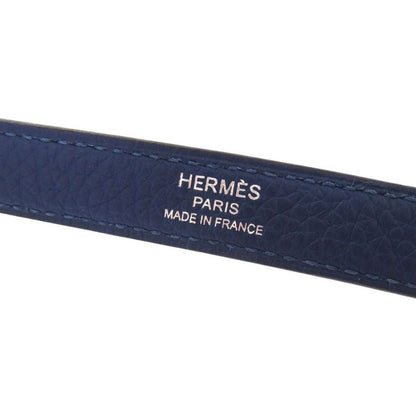 Hermes Kelly Strap Taurillon Cles Mance Silver Hardware Deep Blue Shoulder