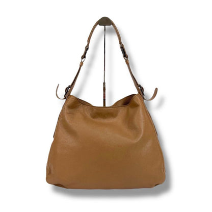 Bottega Veneta One Shoulder Bag Leather Beige Hobo Soho Shoulder
