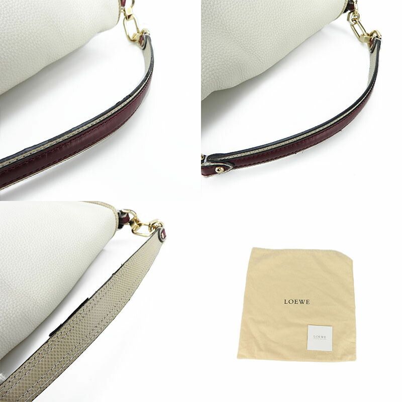 Loewe Shoulder Bag Miami 374.96.623 White - Gold Hardware One Shoulder Women