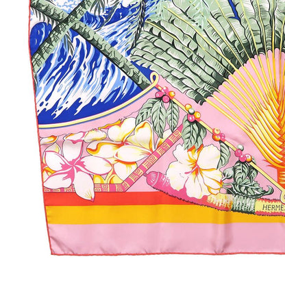 Hermes Rectangle Aloha Pink 100% Silk Scarf Large Accessory