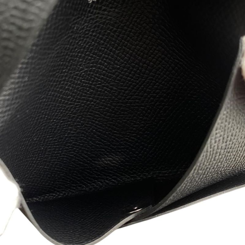 Hermes Card Case Coin Case Calvi W Vaux Epson Noir Black Hermes