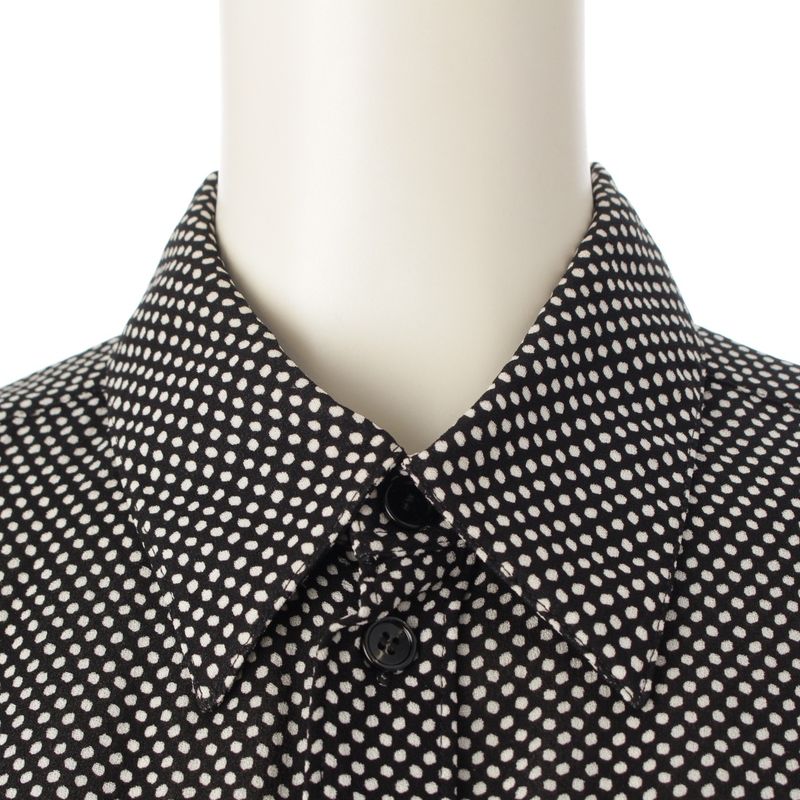 Celine Dotted Viscose Long Sleeved Shirt 20zx4178d Black
