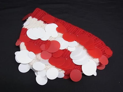 Boutique Prada Knit Hat Women's Red And Ivory Fl7585