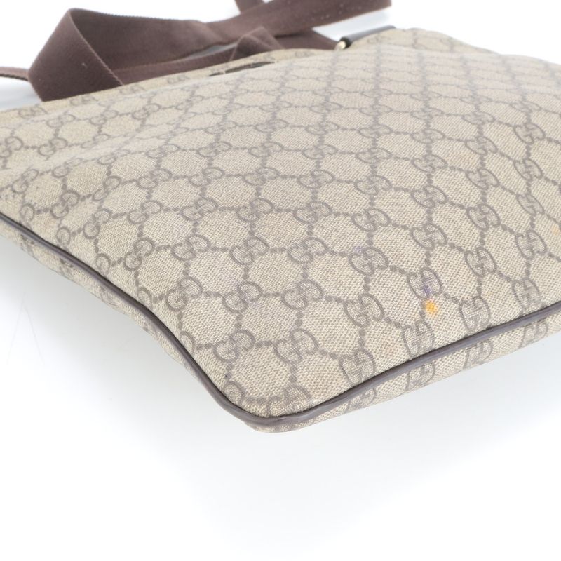 Gucci GG Supreme Leather Shoulder Bag Crossbody Messenger Business Commuter