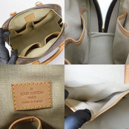 Louis Vuitton Handbag Trouville M42228 Monogram Nubuck Brown Gold Hardware