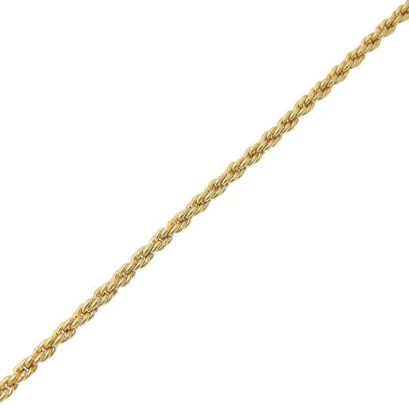 [dior] Christian Dior Emblem Logo Gold Plated X Rhinestone Ladies 11g Necklace