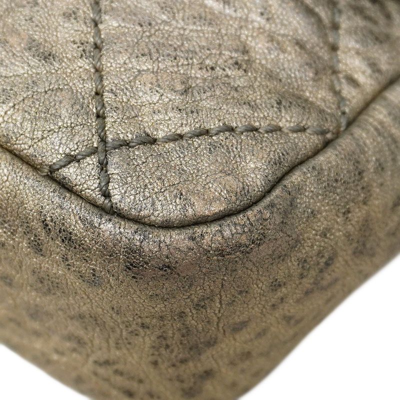 Chanel Shoulder Bag Matelasse Leather Silver Hardware Women