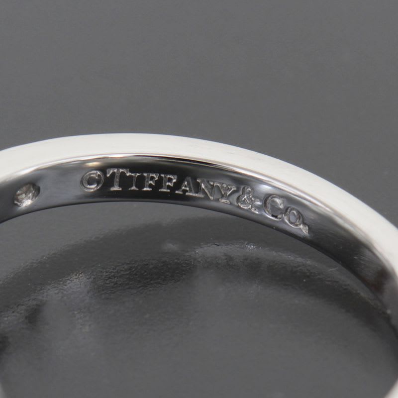 Tiffany & Co Half Eternity Diamond Circle Ring No 7.5 Pt950 2 mm E1639