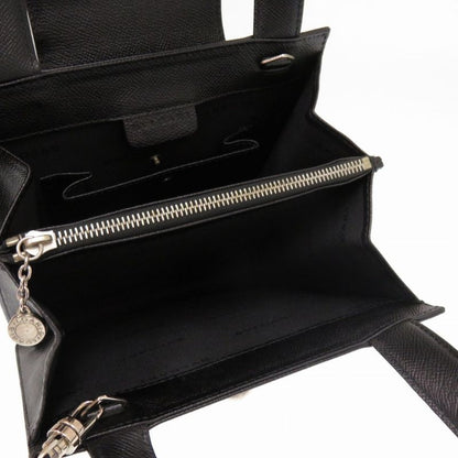 Bulgari 2way Leather Black 0428 Black Handbag Bvlgari