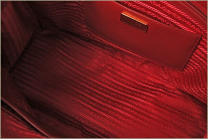 Prada Handbag Shoulder Bag Prada B1786t Saffiano Fuoco Red With 2 Way Strap