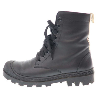 Loewe Combat Boot in Calfskin Combat Leather Boot 590321 L815285x14 Black 37