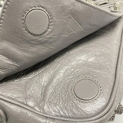 Balenciaga Shoulder Bag Lucagore XS 719082 Dark Grey Leather