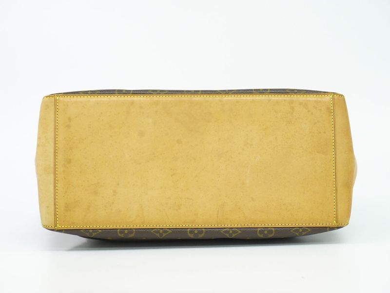 Authentic Louis Vuitton LV Cabas Mezzo Monogram Shoulder Bag Tote Bag Brown