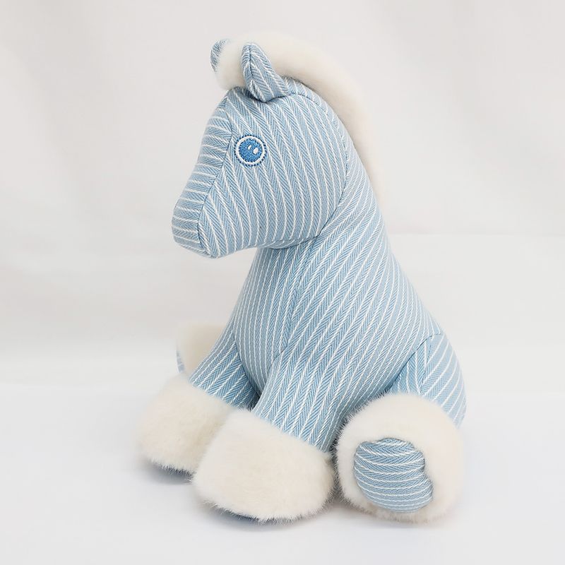 Hermes Baby - Hermi - Stuffed Animal Horse Blue - Cotton Accessories