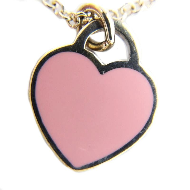 Tiffany & Co Tiffany & Co Return To Double Heart Pink Necklace Sv925 26g