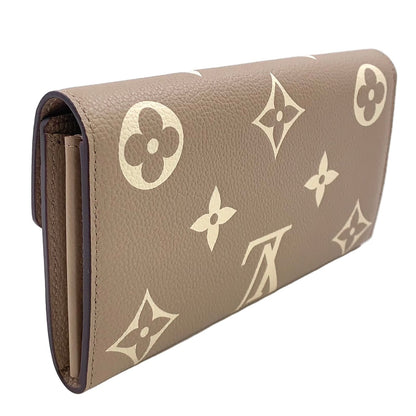 Louis Vuitton Portefeuille Sarah Monogram Empreinte Leather Beige White Bifold — view 2
