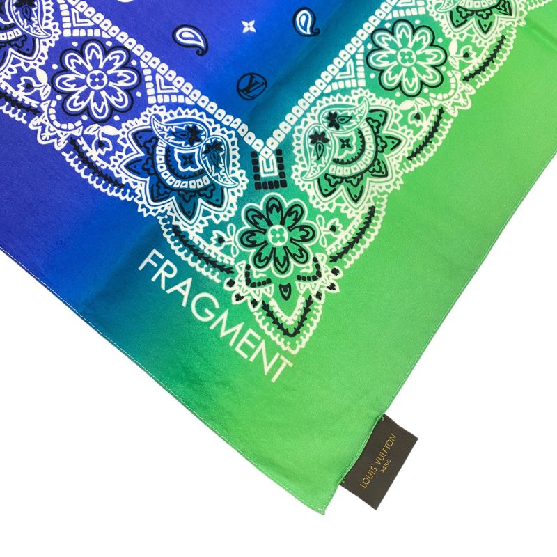 Em1032 Louis Vuitton Scarf Paisley Bandana M73745 Cotton Multicolor