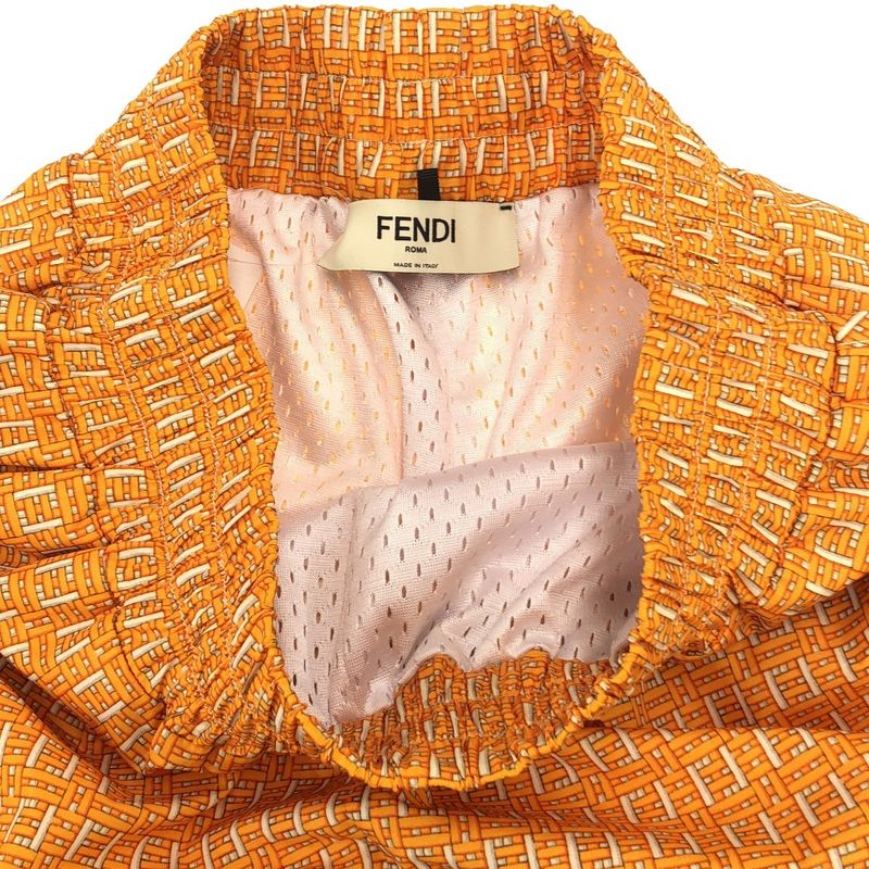 Fendi Ff Nylon Shorts Yellow S