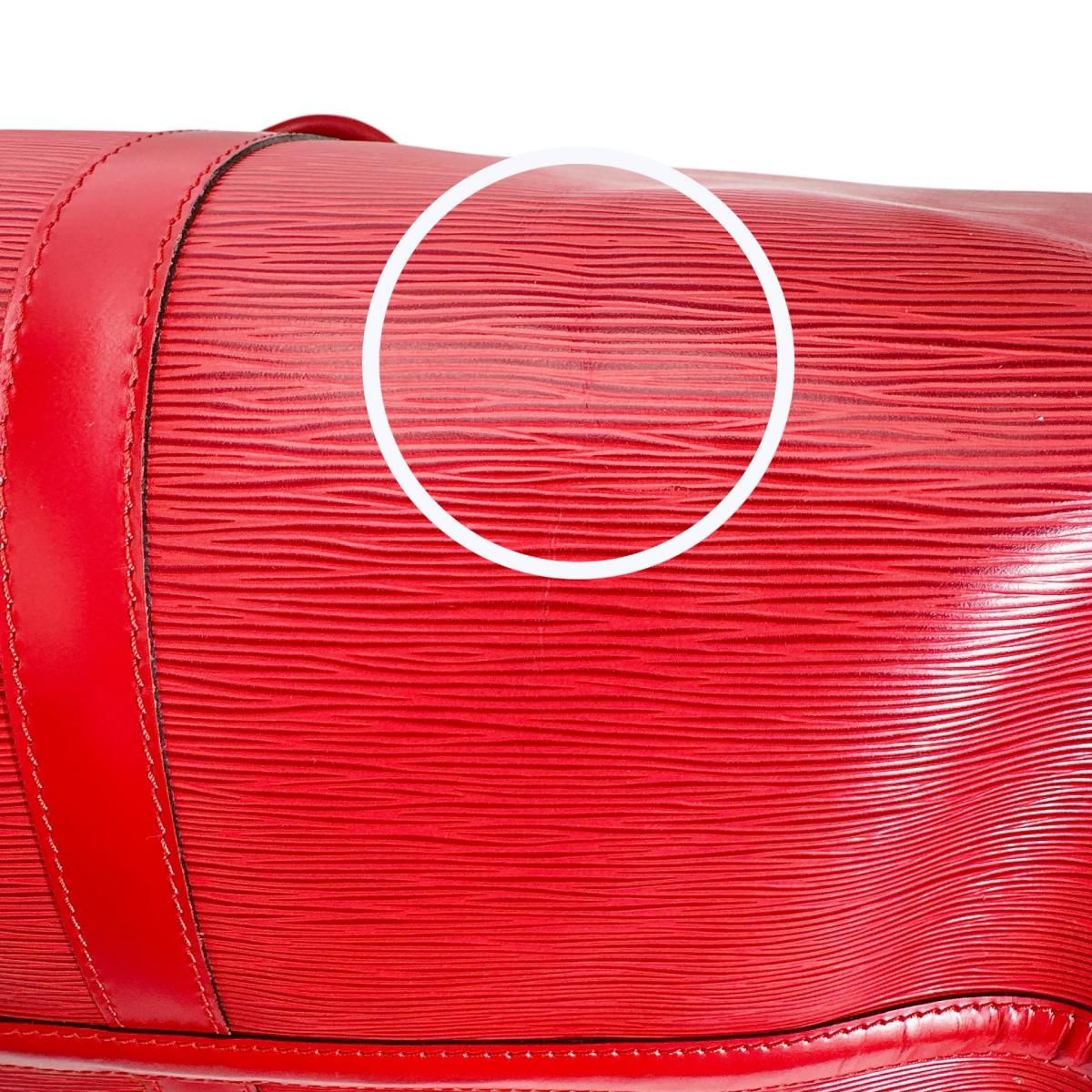 Louis Vuitton Epi Travel Bag Keepall 55 Boston Red