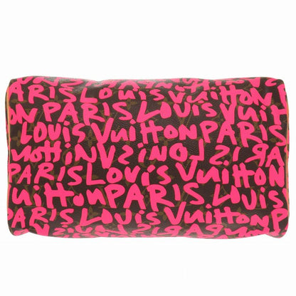 Louis Vuitton Speedy 30 Monogram Graffiti Fuchsia M93704 Handbag LV 1532 Louis