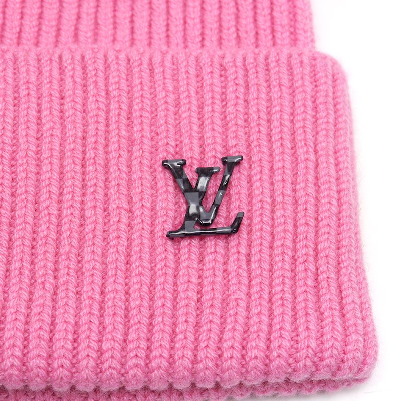 Louis Vuitton Bonnet LV Ahead M77040 Knit Hat Cashmere Pink