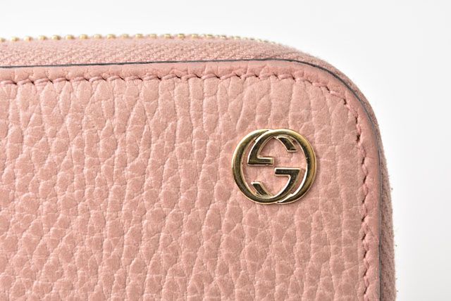 Unused Gucci Long Wallet Petite Marmont Leather Light Pink 449347