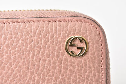 Unused Gucci Long Wallet Petite Marmont Leather Light Pink 449347