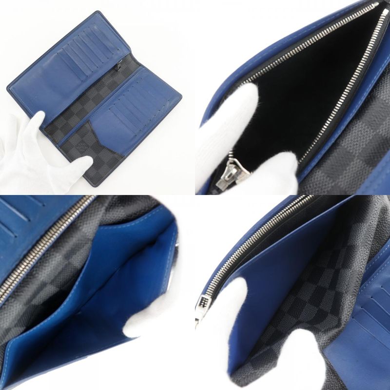 Louis Vuitton Portefeuille Blazer N63266 Damier Graphite Canvas Neptune Black