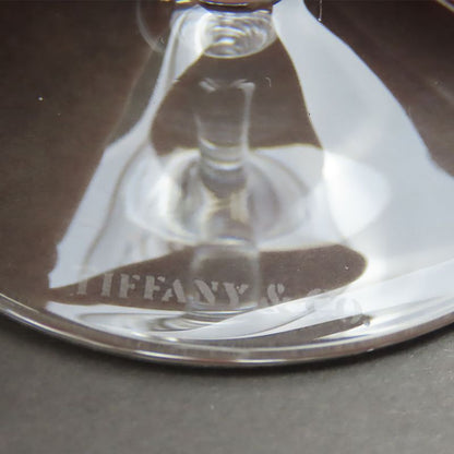 Tiffany & Co Glass Swing Pair Of Glass Transparent Wine Glasses Set Of 2